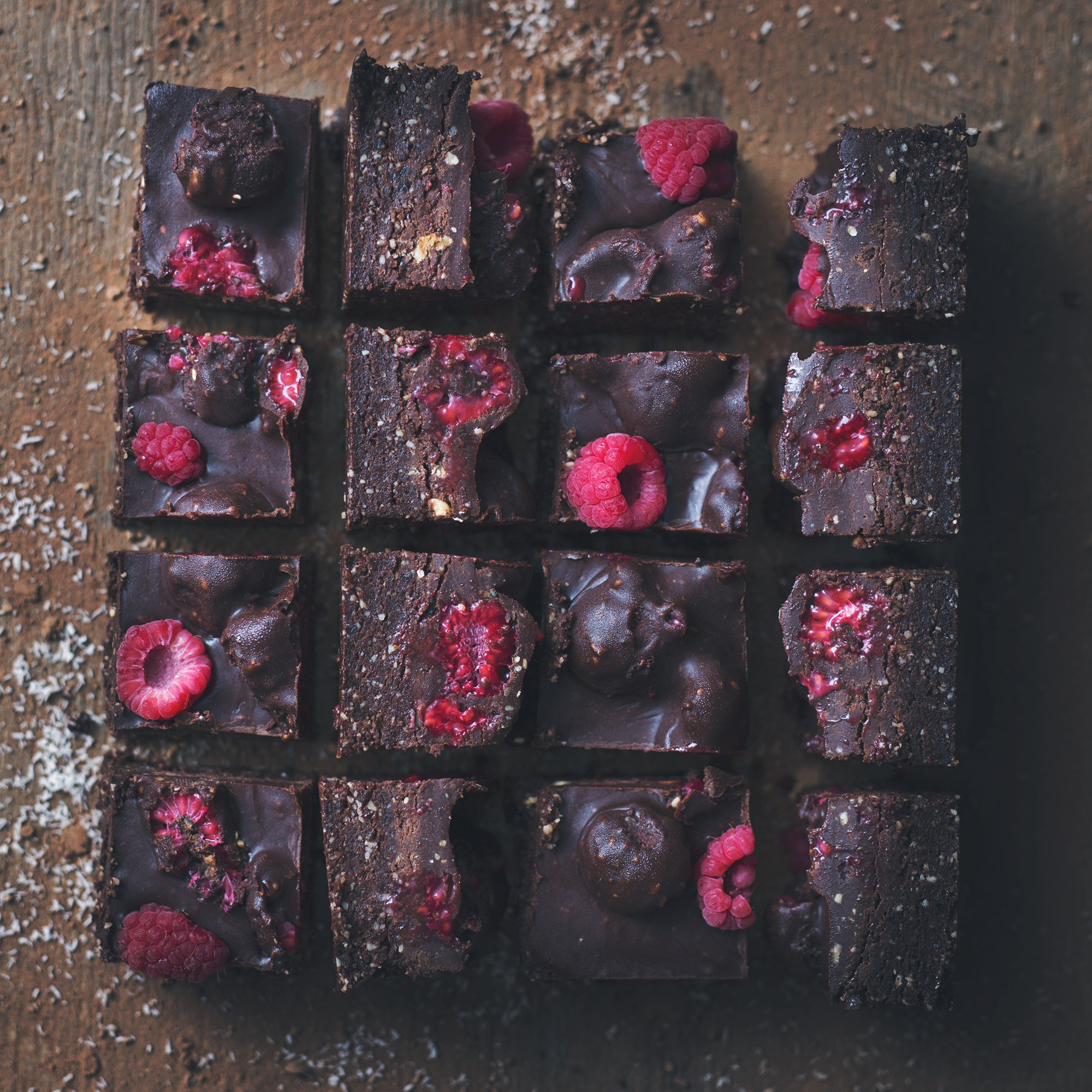 Raw Vegan Raspberry Chocolate Brownies – Hazel &amp; Cacao