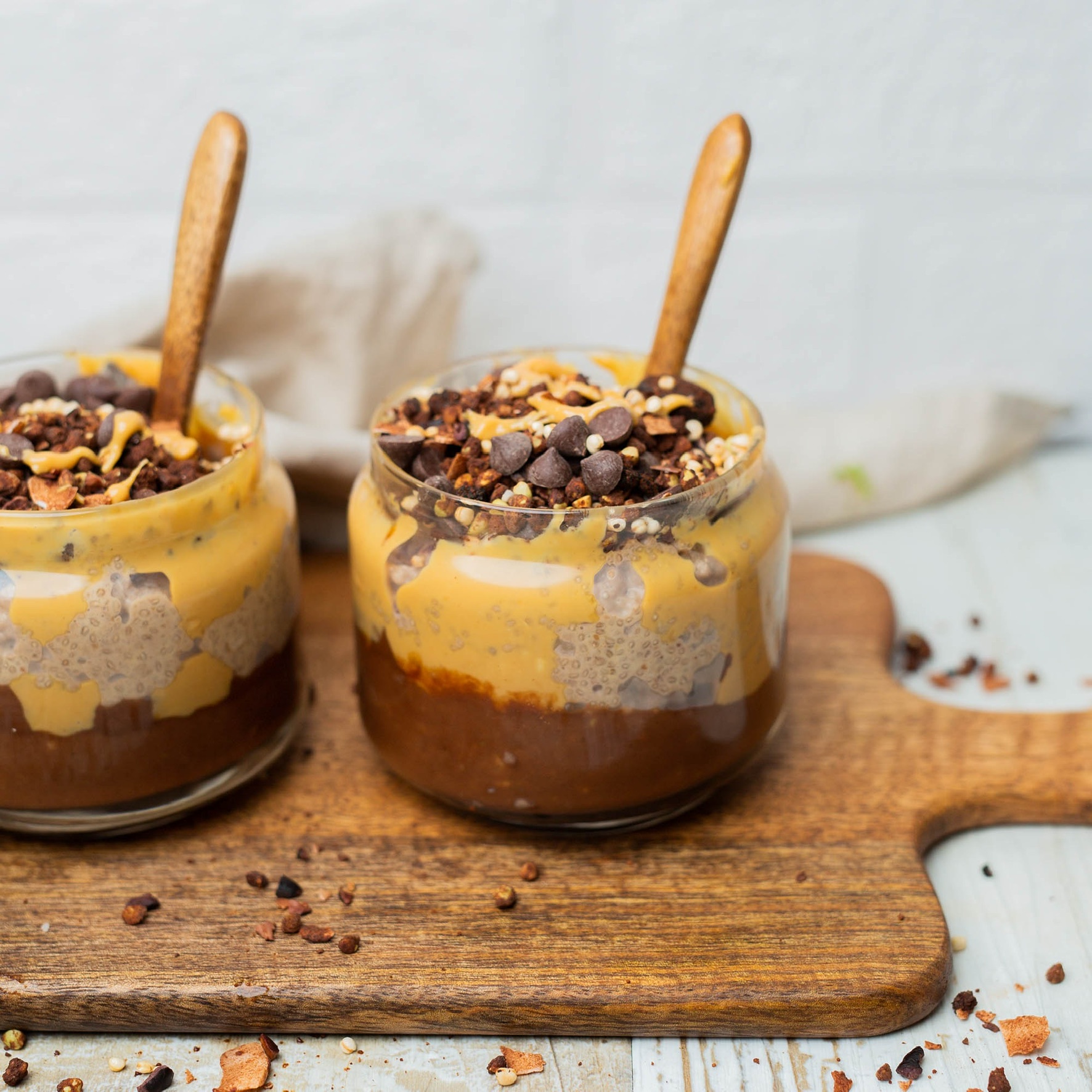 Chocolate Peanut Butter Mousse and Chia Pudding Parfait – Vegan – Hazel &  Cacao